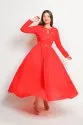 Flared Embroidered Dress