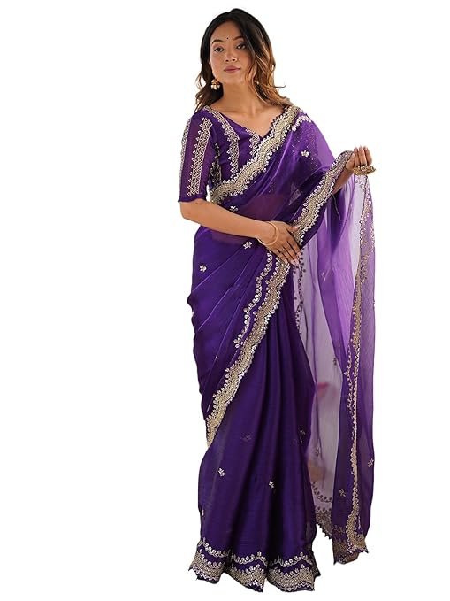Chiffon Jimmy Choo Fabric Saree