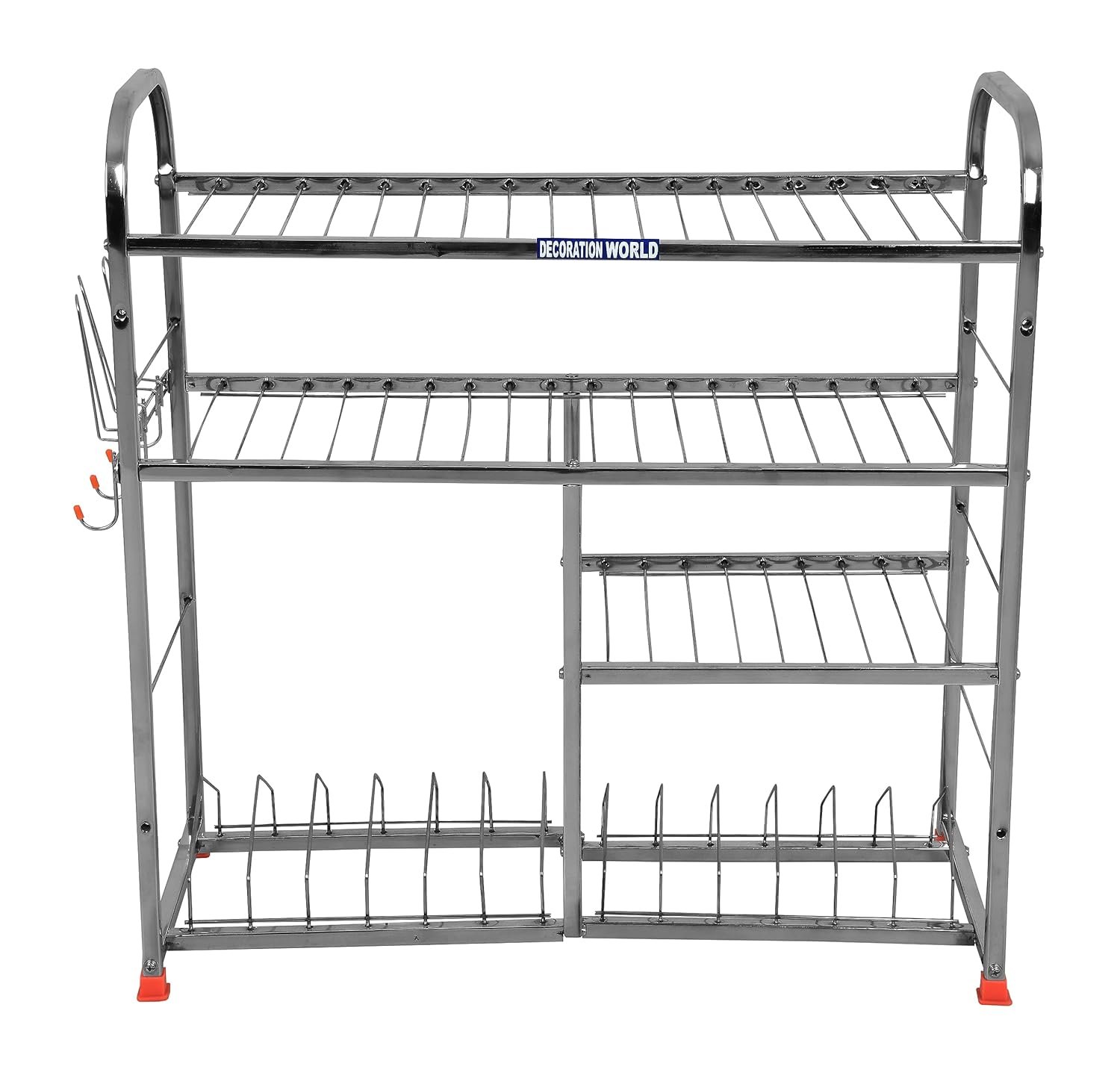 SQUARE PIPE RACK( WITH GLASS AND SPOON HOLDER)