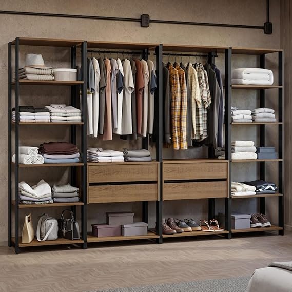 Modular Wooden Plain Wardrobe