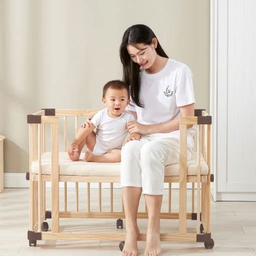 StarAndDaisy Multifunctional 8 in 1 Baby Wooden Cot Crib, Quick-Fitting Childre's Bed(124cm x 69cm)