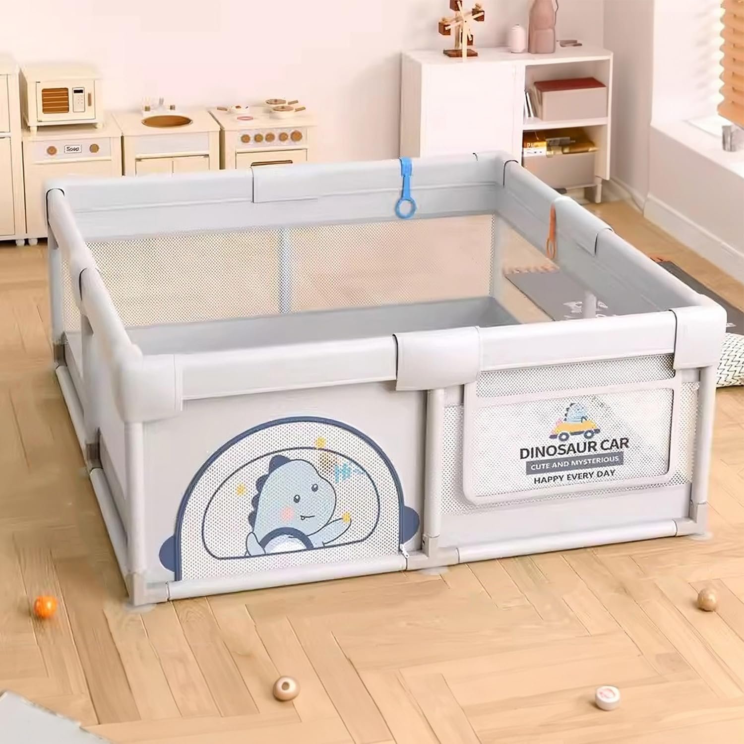 StarAndDaisy 10-in-1 Baby Crib can be converted into the playpen (Mink Grey)