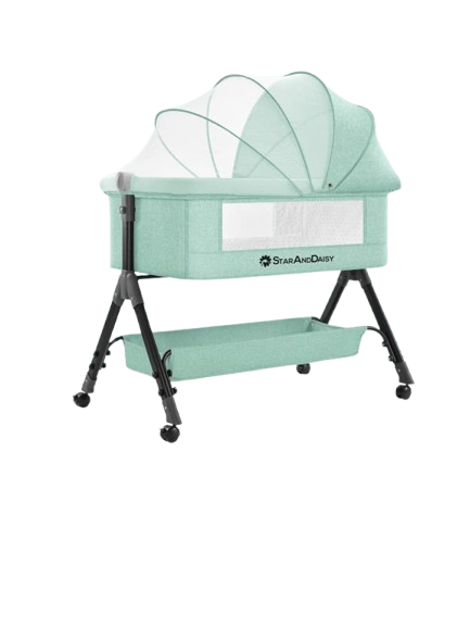 StarAndDaisy Nestling Smart & Portable Baby Cradle Crib with Automatic Swing Blue