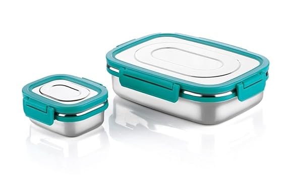 Steel Lunch Box 710 mL, For School, Office, Size: 20 mm X 15 mm X 10 mm