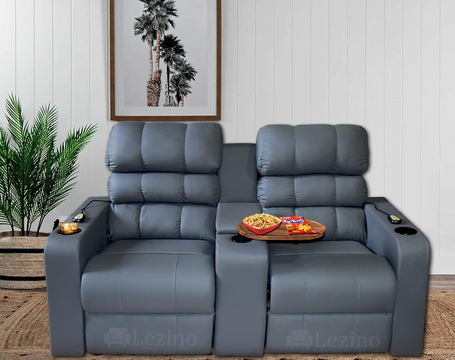 PVC Motorized Lite Living Room Two Seater Recliner Sofa supplier in Bangalore