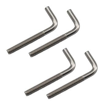 Stainless Steel And Ms L Shape foundation Bolt, For Industrial, Grade: Ss 304