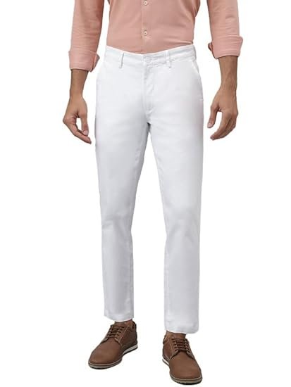 06 Colors Available Solid Men Cotton Pant, Slim Fit