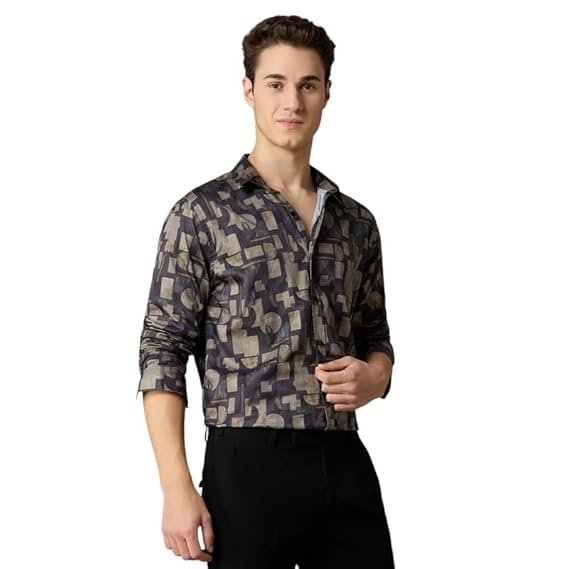 MEN DIGITAL PRINTED CASUAL PARTY WEAR SHIRT