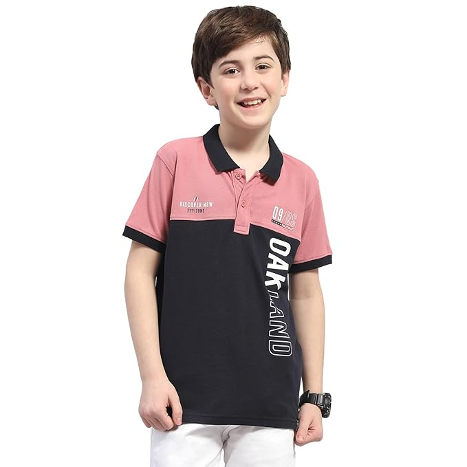 Kids Collar Neck Printed T Shirt