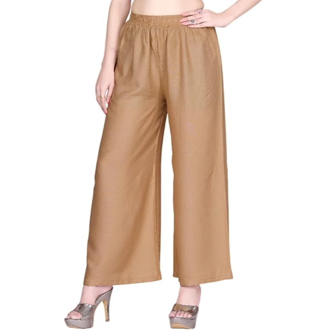 Rayon Bombay Dye Party Wear Golden Printed Palazzo, Size: Free Size