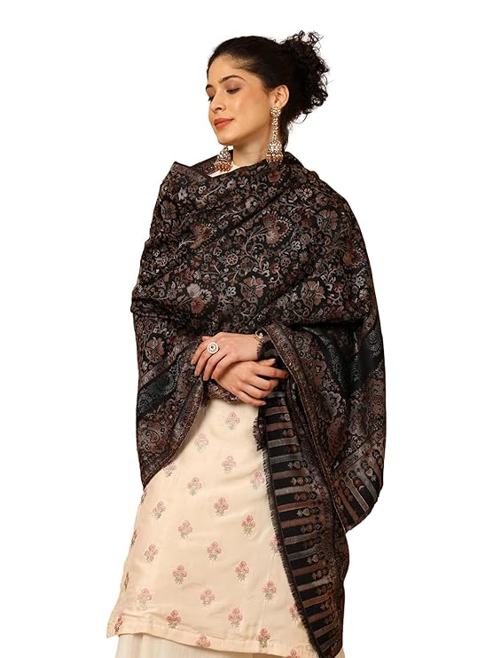 Kani Shawl With Border Stripe