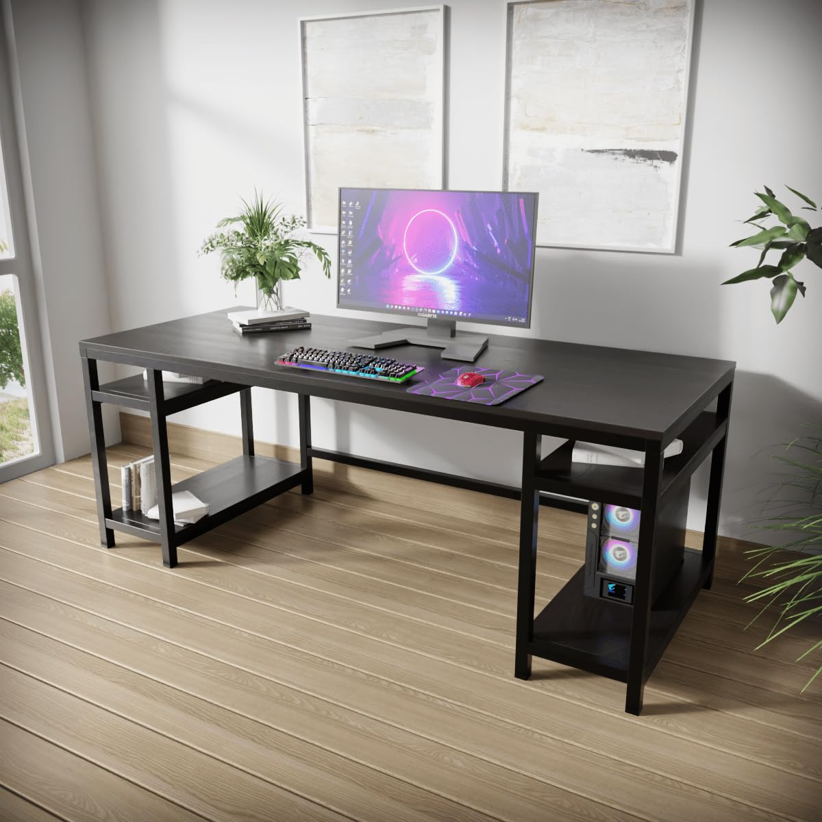 Wooden Office Table, Without Storage
