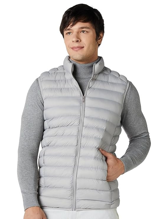 Mens Sleeveless Gray Jacket