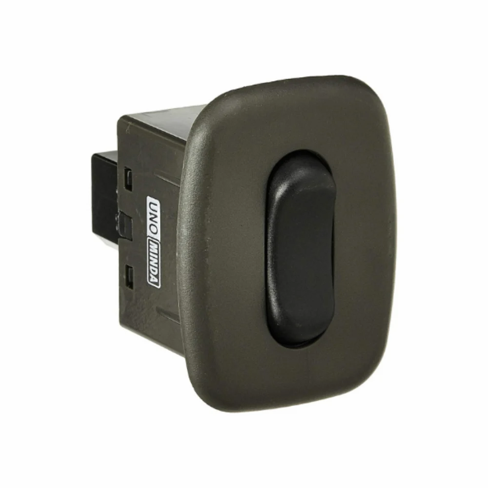 Black Plastic Uno Minda TD-21184 Power Window Switch - Co Driver - Grey Finish