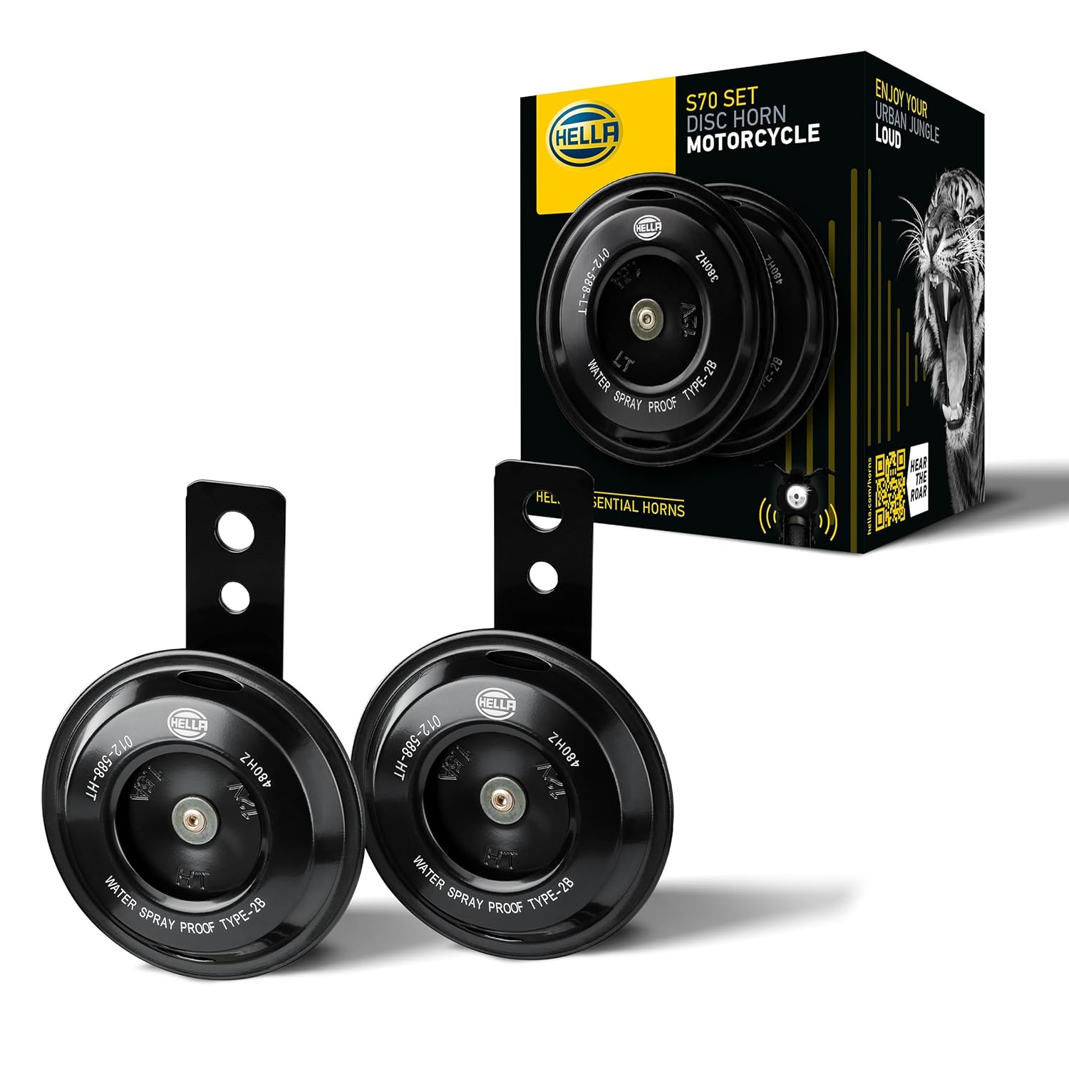 HELLA 012588011 Motorcycle Horn Set, Voltage: 12V