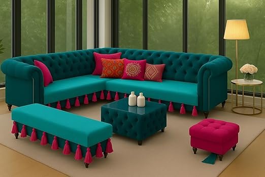 7 Seater Corner Sofa Set