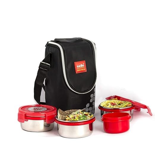 Plastic Lunch Box Cello, 3, Capacity: 300 mL