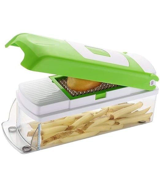 Plastic Green 11 in 1 Nicer Dicer Quick Chopper, For Home And Kitchen
