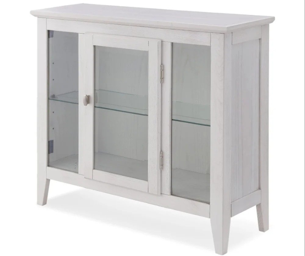 Wood Curio Cabinet, 2 Shelves