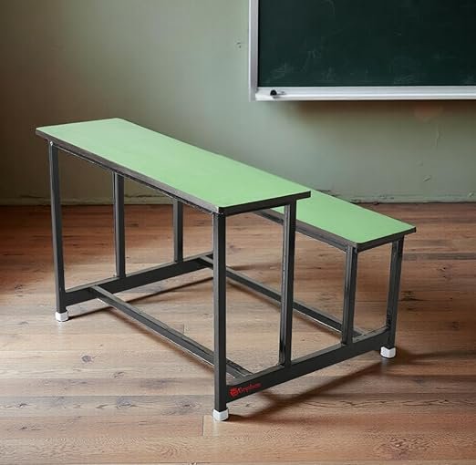 Green Steel School Desk