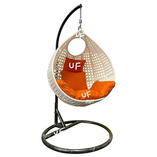 Metal Swing Chair (Without Stand) for Garden Patio Balcony Outdoor Indoor Color Oran