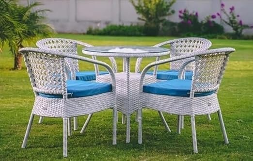 garden patio chair set blue color