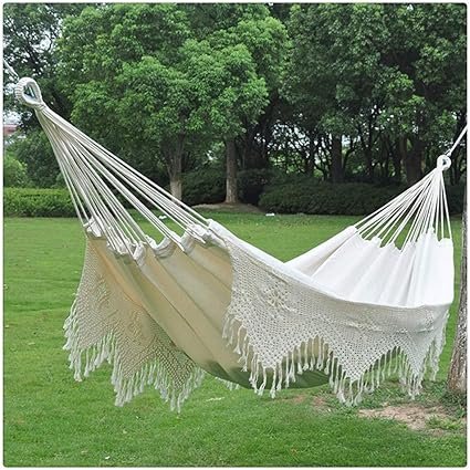 Fabric Hammock With Fringes-Large Size