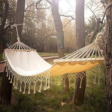 Fabric Hammock with Fringes