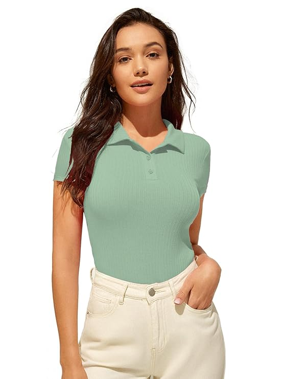 Ladies Regular Wear Tops / Shirts- Rama Green Colour