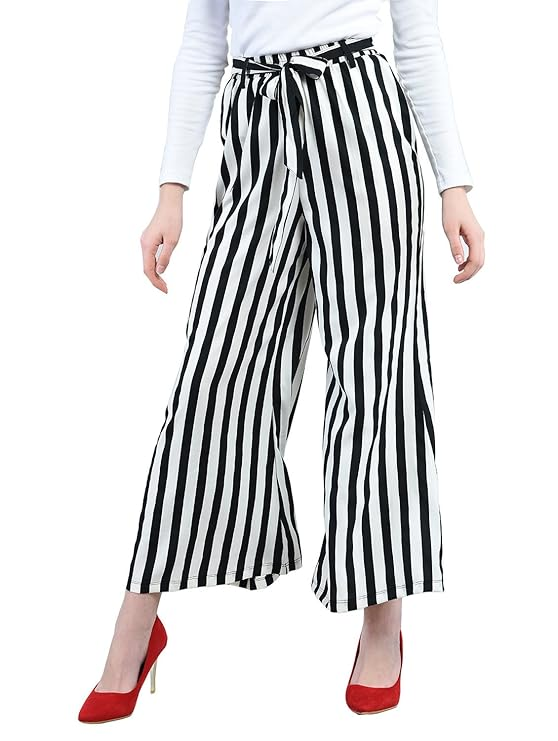 Striped Palazzo With Belt Available