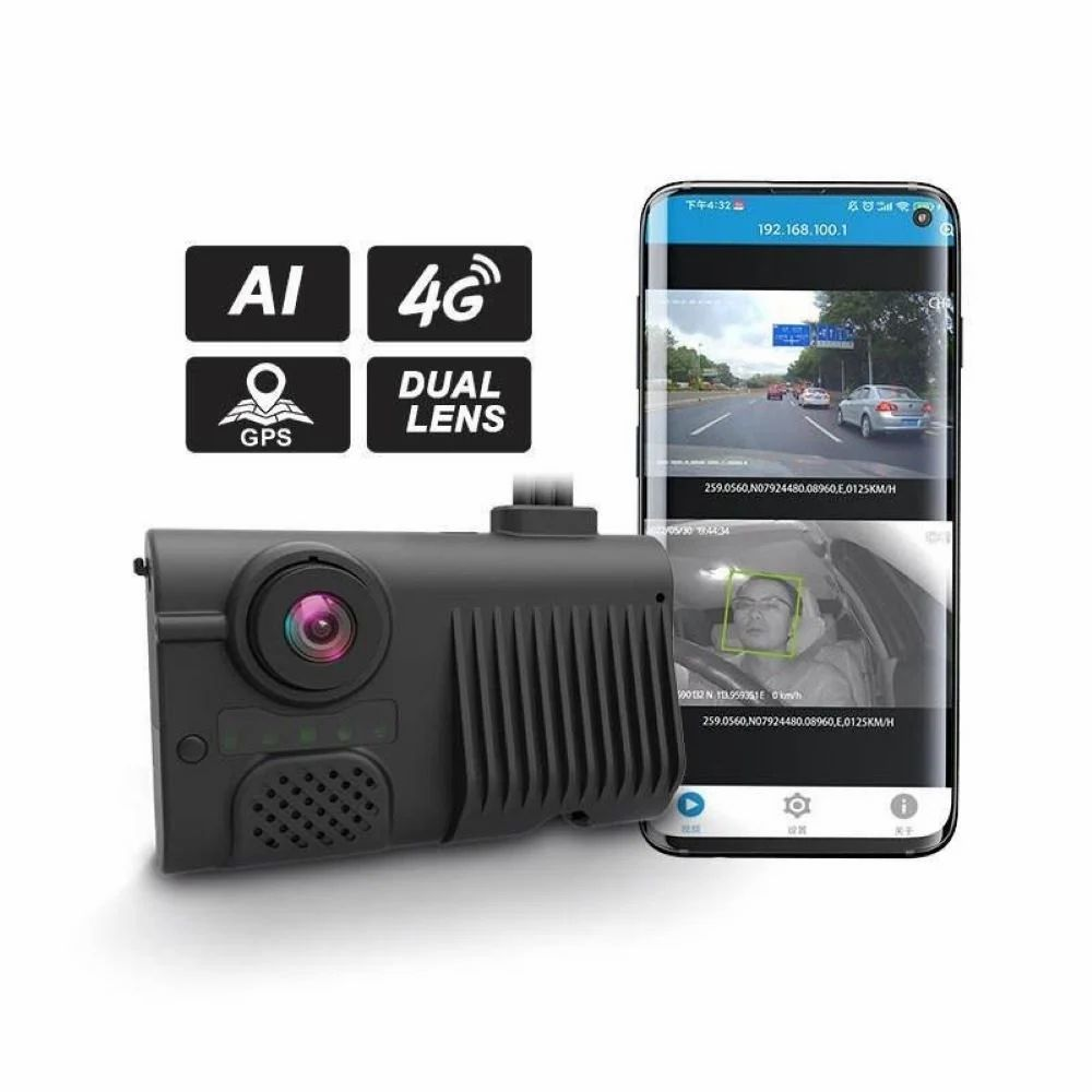4G DMS Anti Fatique Driver Monitoring System AI Dash Camera